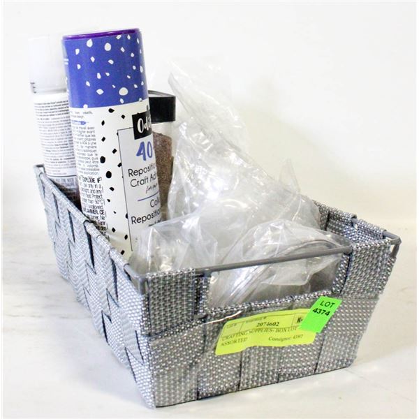 CRAFTING SUPPLIES- BOX LOT ASSORTED