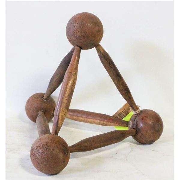 RECLAIMED WOOD PYRAMID DECO- NEW WITH TAGS