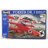 Image 1 : REVELL FOKKER DR 1 GERMAN MODEL PLANE