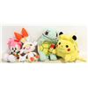 Image 1 : 3 POKEMON & 1 SONIC HEDGEHOG STUFFIES