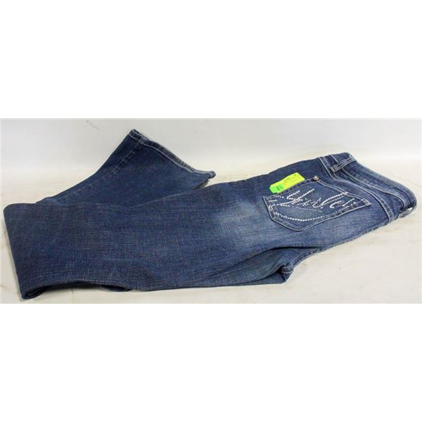 WOMEN'S HARLEY DAVISON 31"X32" BLUE JEANS