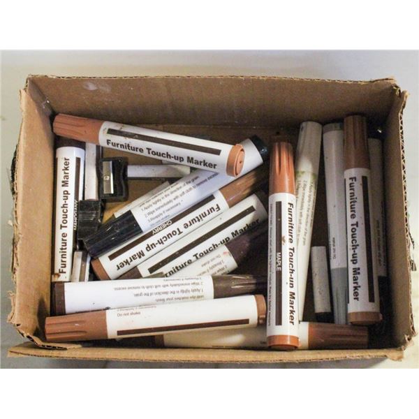 FURNITURE TOUCH UP MAKERS- BOX LOT OF 15+