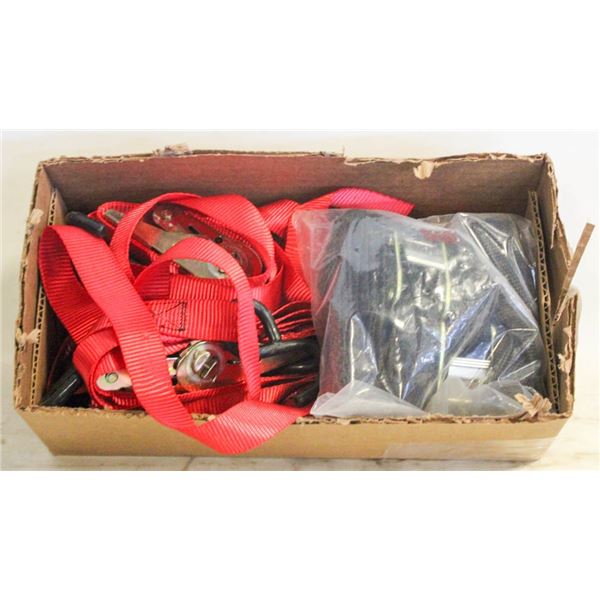 RATCHET TIE DOWN STRAPS ASSORTED LOT