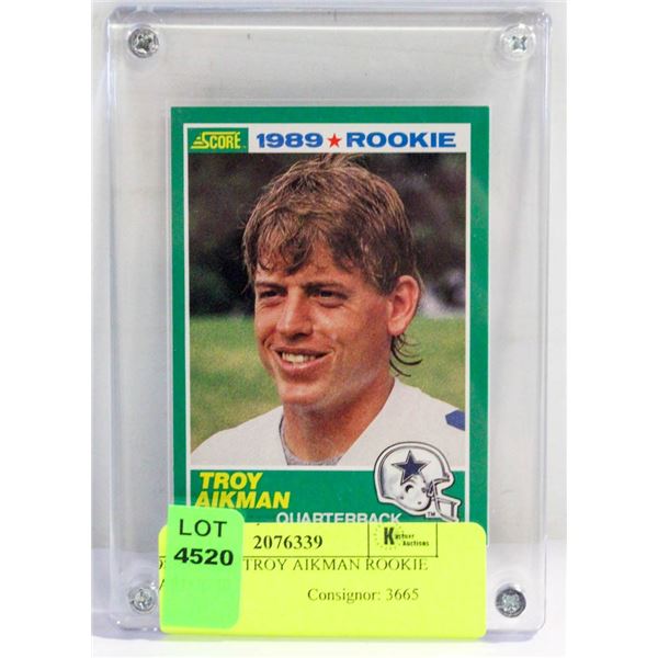 1989 SCORE TROY AIKMAN ROOKIE CARD #270