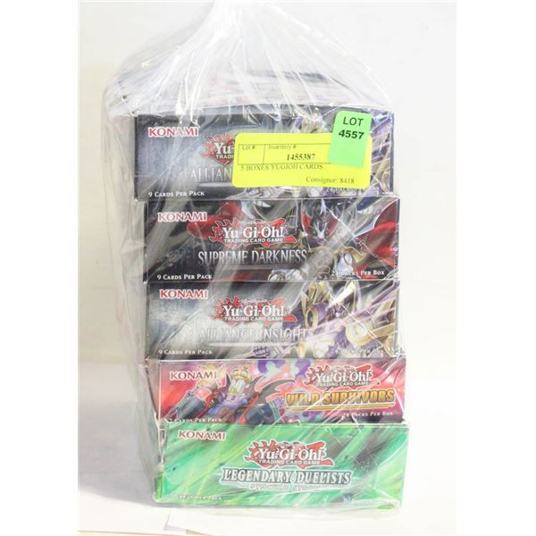 5 BOXES YUGIOH CARDS