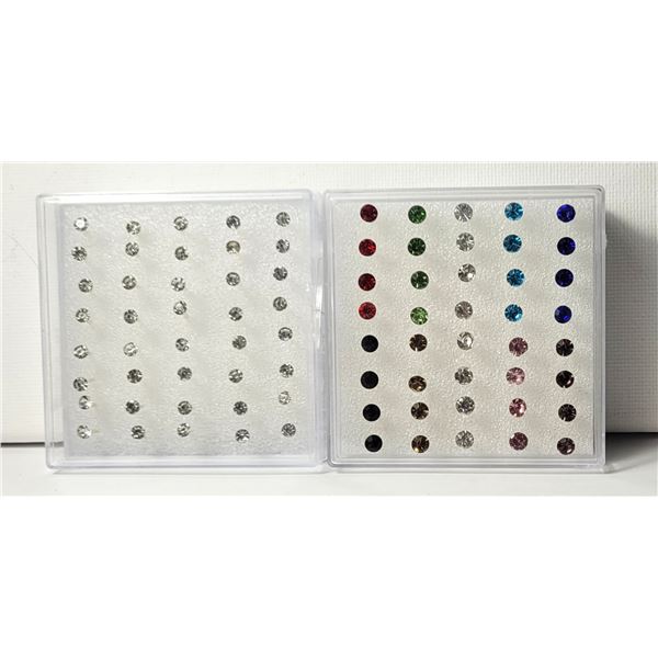 16)  LOT OF 40 HYPOALLERGENIC CRYSTAL STUD