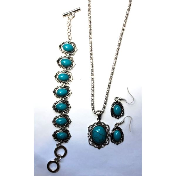 27)  SET OF SILVER TONE FILLAGREE SET OVAL