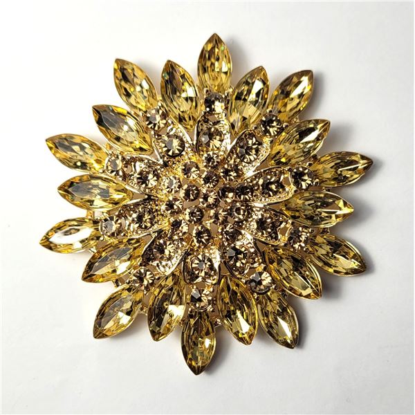 14)   GOLD TONE WITH GOLDEN YELLOW SUN-