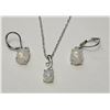Image 1 : 26)  SILVER TONE WITH OVAL CUT LAB CREATED