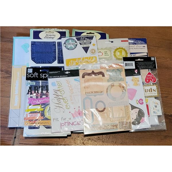 3)  NEW, 15 PACKAGES OF DIE CUT ELEMENTS