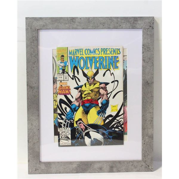 12.5"X15.5" WOLVERINE COMIC BOOK FRAMED