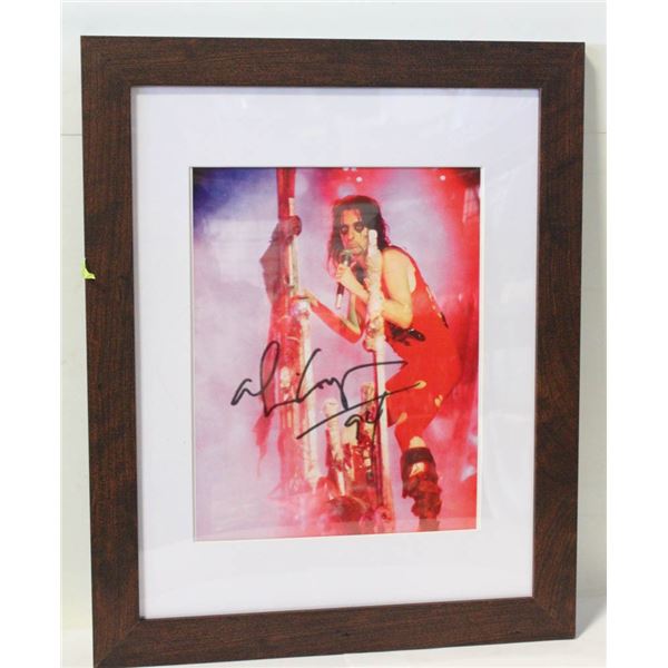 12.5"X15.5" ALICE COOPER FRAMED PICTURE