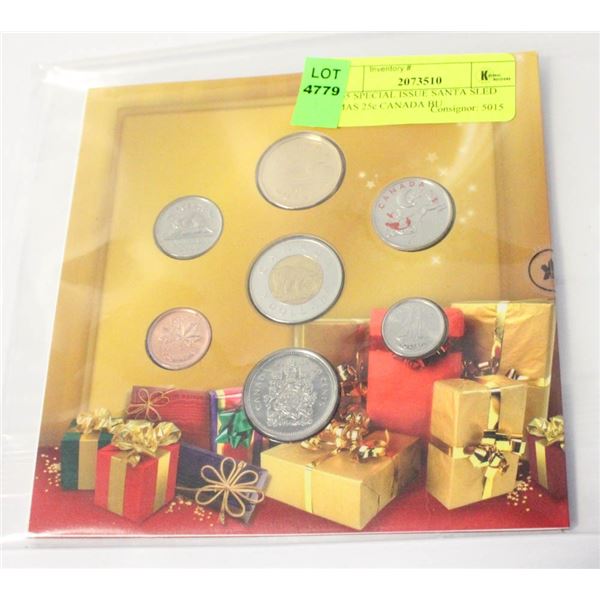 2005 SPECIAL ISSUE SANTA SLED XMAS 25c CANADA BU