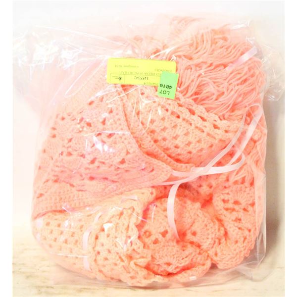 KNITTED DRESS /PONCHO/HAT (ORANGE)