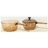 Image 1 : 3 PCS BROWN VISIONS COOKWARE