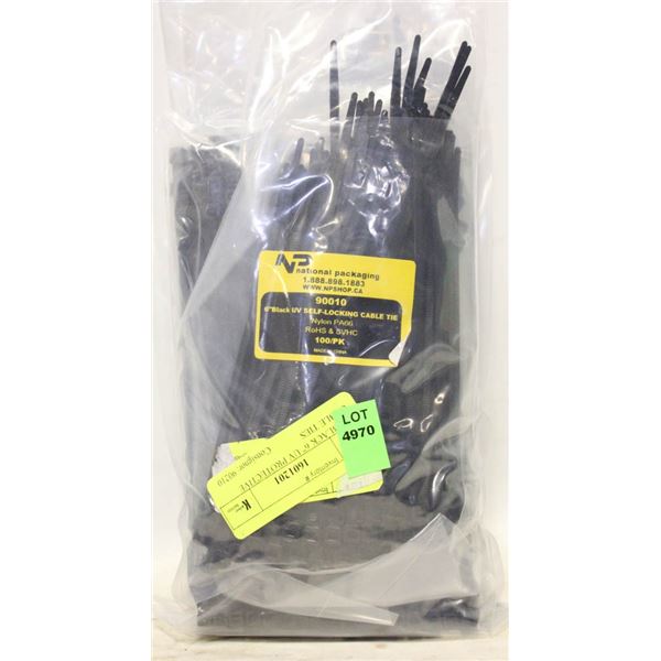 700 BLACK 6" UV PROTECTIVE CABLE TIES
