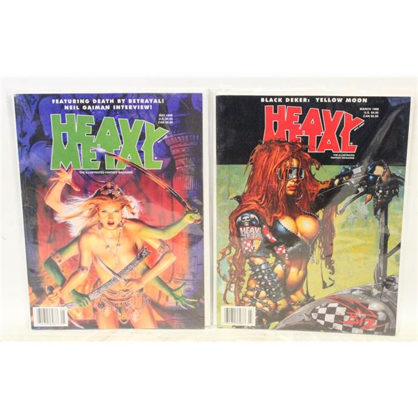 2 VINTAGE 1998 HEAVY METAL MAGAZINE