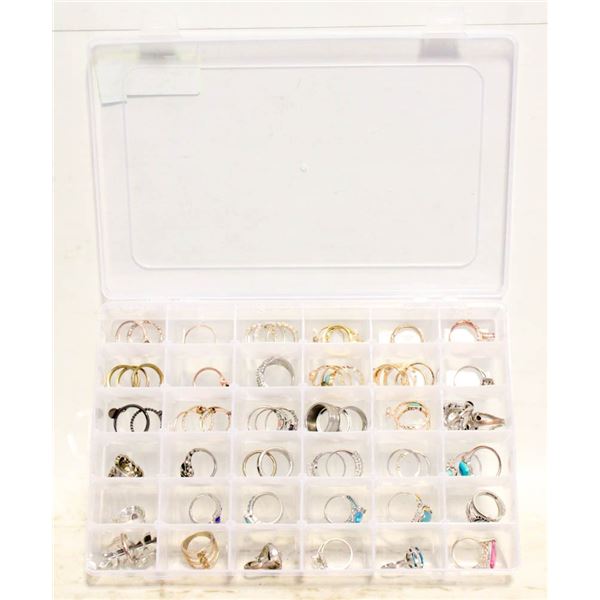BIN WITH OVER 60 RINGS