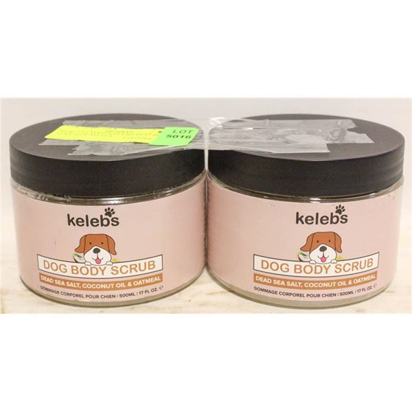 NEW 2 SEALED KELEBS DOG BODY SCRUB DEAD SEA