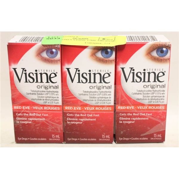 NEW 3 BOXES VISINE 15ML ORGINAL RED EYE