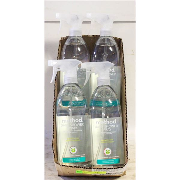 4 X 828ML METHOD DAILY SHOWER SPRAY CLEANER