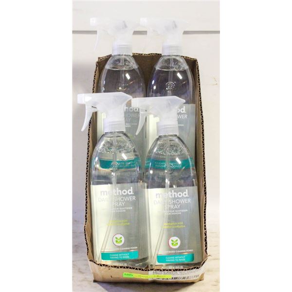 4 X 828ML METHOD DAILY SHOWER SPRAY CLEANER