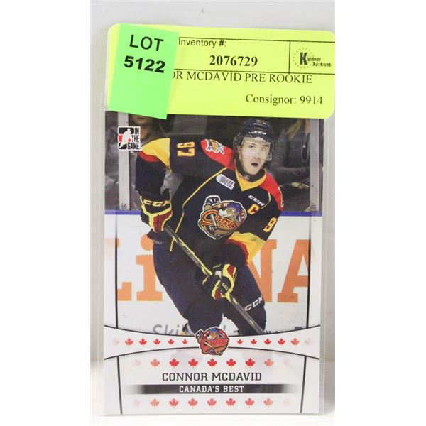 CONNOR MCDAVID PRE ROOKIE CARD