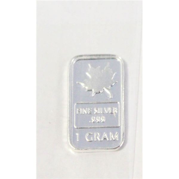 1 GRAM SILVER MAPLE BAR