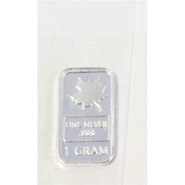 1 GRAM SILVER MAPLE BAR
