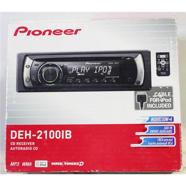 PIONEER DEH-2100 1B RECEIVER /W DETACHABLE FACE
