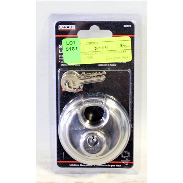 NEW CIRCULAR 2-3/4" STAINLESS STEEL LOCK
