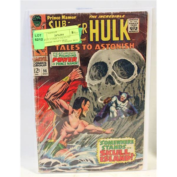 MARVEL COMICS TALES TO ASTONISH #96 KEY HIGH