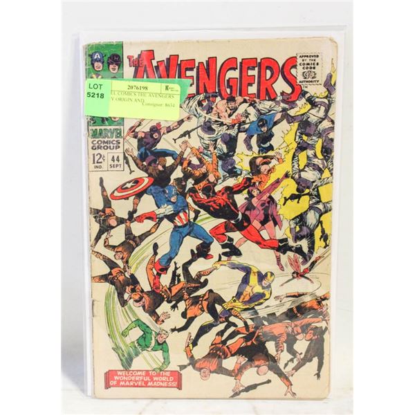 MARVEL COMICS THE AVENGERS #44 KEY ORIGIN AND