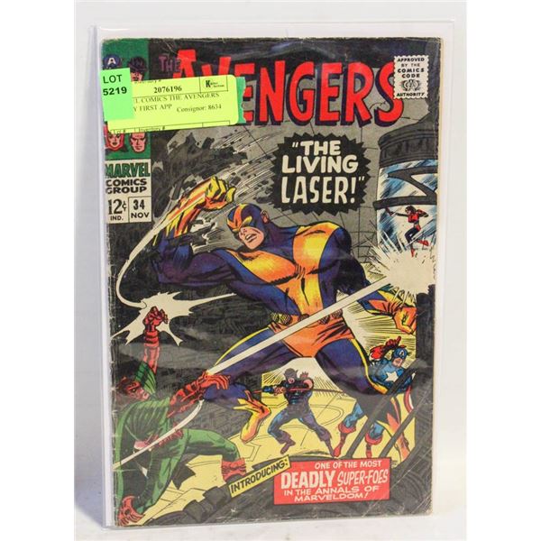 MARVEL COMICS THE AVENGERS #34 KEY FIRST APP