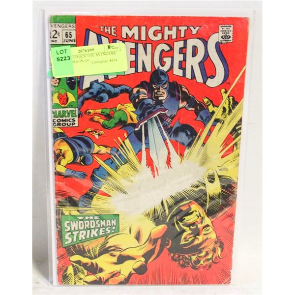 MARVEL COMICS THE AVENGERS #65 KEY ORIGIN OF