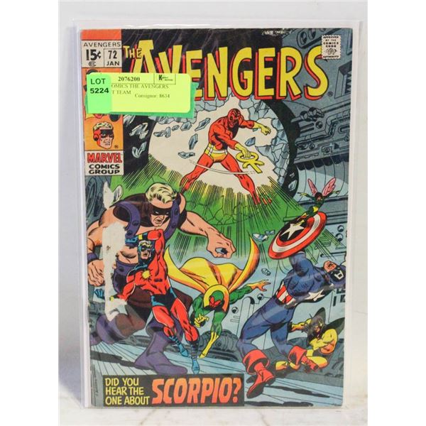 MARVEL COMICS THE AVENGERS #72 KEY 1ST TEAM