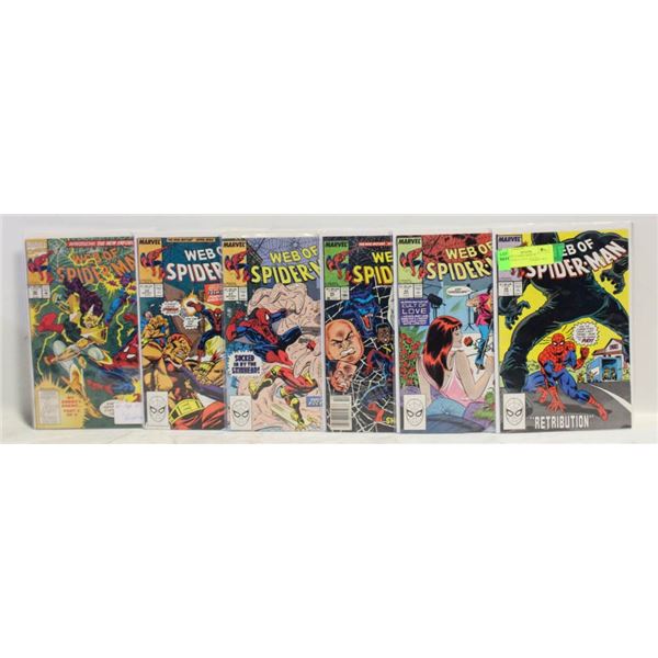 MARVEL COMICS WEB OF SPIDER-MAN #39,42,55,57,59,