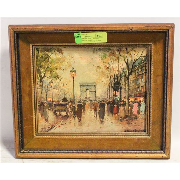 ANTIQUE FRAMED ART SIGNED ANTOINE BLANCHARD