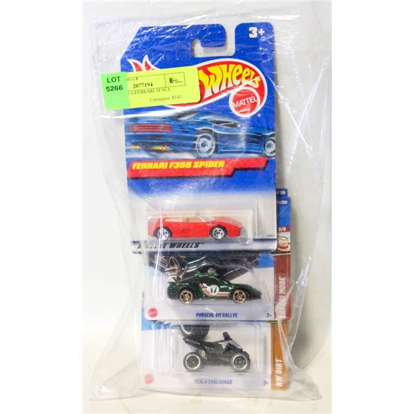 HOT WHEELS FERRARI TESLA PORSCHE