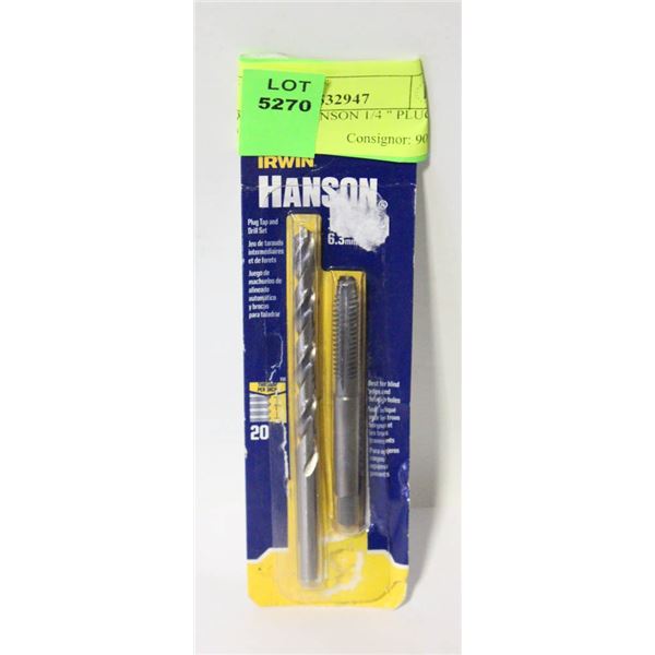 NEW IRWIN HANSON 1/4 " PLUG TAP & DRILL SET