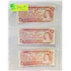 Image 1 : LOT OF 3 $2 DOLLAR BILLS