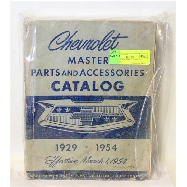 1929-54 CHEV MASTER PARTS CATALOG