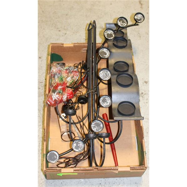 LARGE LOT OF CANDLES/CANDLE HOLDERS+ACCESSORIES