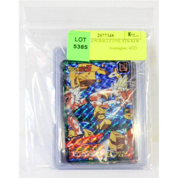 1997 DRAGON BALLZ FOIL STICKER CARDS