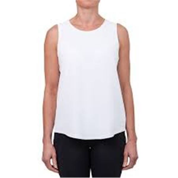 NEW TUFF ATHLETICS MEDIUM WOMENS WHITE TANK TOP