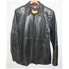 Image 1 : MEN'S LARGE DANIER LEATHER JACKET, BLACK,