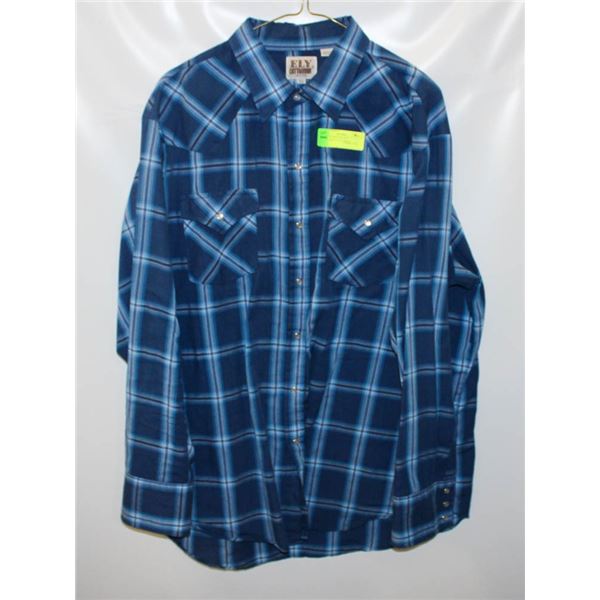 MEN'S XL WESTERN ELY CATTLEMAN SNAPS SHIRT