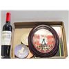 Image 1 : WINE BOTTLEOPENER CHIEF CLOCK & 3 PLATES