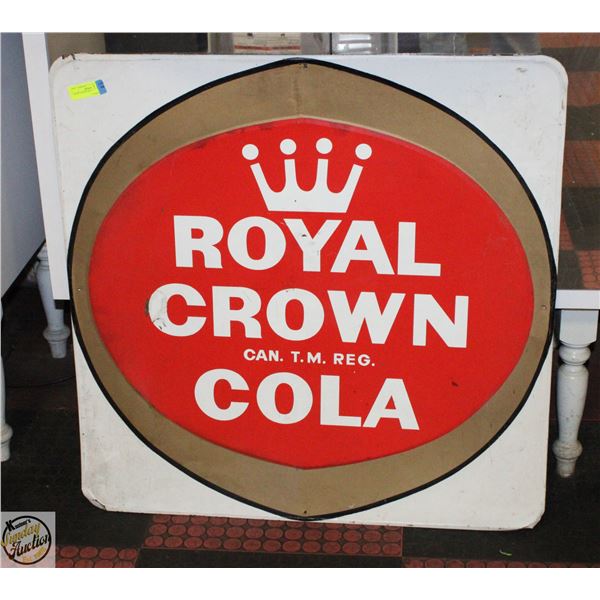 ROYAL CROWN SIGN METAL ENAMEL 35.25" X 35.25"