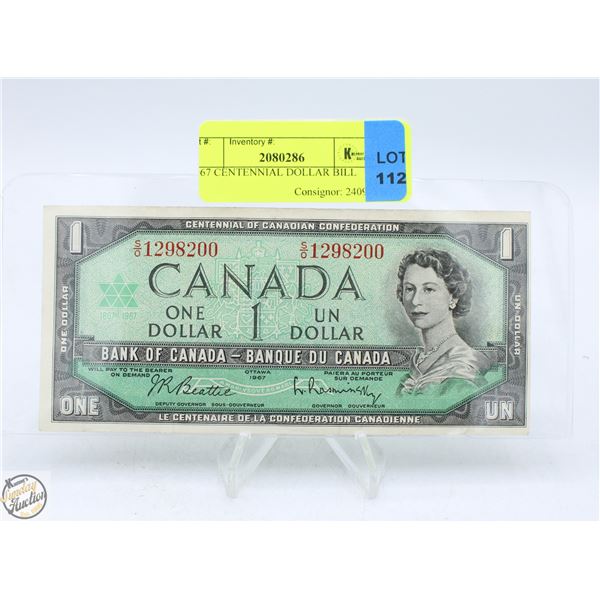 1967 CENTENNIAL DOLLAR BILL